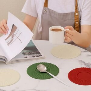 Non-slip Silicone Dining Table Placemat Kitchen Accessories Mat Cup Bar Drink Coffee Mug Pads, Heat Insulation Coasters, Drink Cup Mat For Bar Kitchen And Patio Tabletop