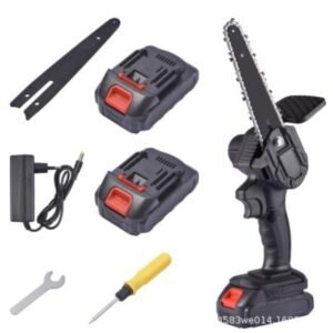 6 Inch Cordless Electric Chainsaw for Tree Felling - Portable Lithium Battery Powered Handheld Saw