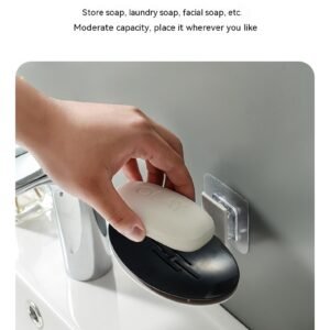 Unique Wall-mounted Soap Holder with Suction Cup - Creative Bathroom Organizer