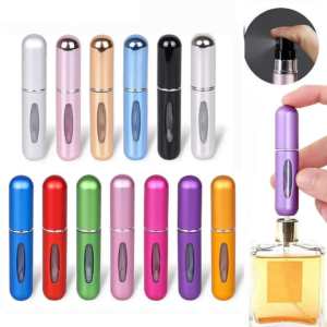 Travel-Sized Perfume Atomizer: 8/5ml Mini Aluminum Spray Bottle for Cosmetics - Refillable & Portable