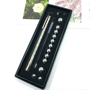 Black Golden Fidget Magnetic Polar Pen Gift Box - Stress Relief Toy with Stylus Ball Pen