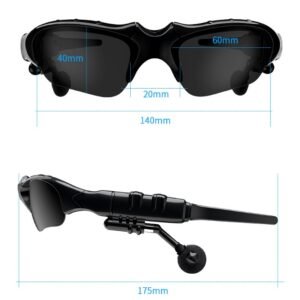 Wireless Bluetooth 5.0 Smart Sunglasses with Microphone for Smartphones - Perfect for Outdoor Sports