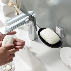 Unique Wall-mounted Soap Holder with Suction Cup - Creative Bathroom Organizer