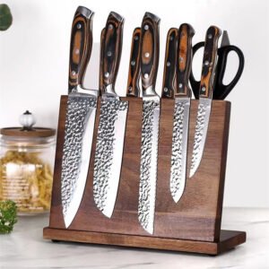 Premium Solid Wood Magnetic Knife Holder for Creative Kitchen Storage