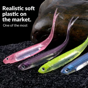 5Pcs/Lot Fishing Bait Lures 100Mm Soft Plastic Lure Multicolor Soft Swimbait for Bass Fishing
