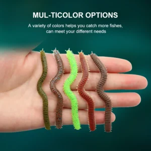 Silicone Worm Lure Sand Worm 75Mm 20Pcs Earthworm for Fishing Saltwater and Freshwater Pesca Soft Plastics Lures Bait