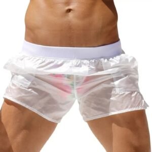 Mens Casual Shorts Sexy Fully Transparent Fast Dry Boardshorts