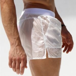 Mens Casual Shorts Sexy Fully Transparent Fast Dry Boardshorts