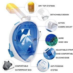 Professional Snorkeling Diving Mask Underwater Scuba Full Face Snorkel