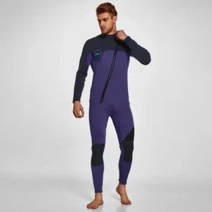 3mm Wetsuits Mens  Long Sleeve Neoprene Front Zipper  One-piece Jump