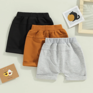 Kids Toddler Boy 3 Pack Shorts Set Casual Solid Loose Drawstring