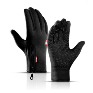 Winter Cycling Sports Gloves | Men Women Water Splash Warm Touch Screen Motorcycle Anti-Slip Skiing Zipper Windproof Driving