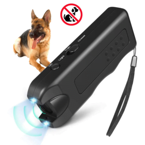 Portable Ultrasonic Anti Barking Device with LED Light - Automatic Bark Stopper for All Size Dogs - Battery Powered Trainer and Repeller