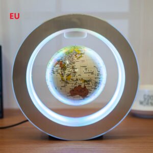 Round LED World Map Floating Globe: Magnetic Levitation Light Anti Gravity Magic