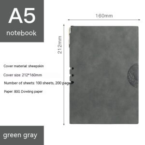 Luxurious Sheepskin Notebook Business A5 Soft Leather Notepad - Premium Quality Journal for Professionals