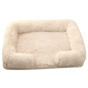 Cozy Plush Round Winter Dog Bed - Soft Pet Bed for Small to Medium Dogs