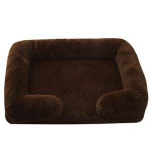 Cozy Plush Round Winter Dog Bed - Soft Pet Bed for Small to Medium Dogs