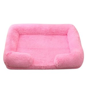 Cozy Plush Round Winter Dog Bed - Soft Pet Bed for Small to Medium Dogs