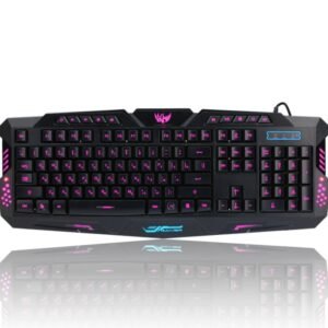 J10 tricolor backlight wired gaming keyboard set colorful luminous gaming mouse keyboard Russian keyboard