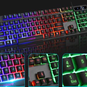 Colorful Backlit Gaming Usb Wired Gaming Keyboard